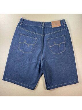 LRG Lifted Research Group Denim Jean Shorts Baggy Mens 34 Y2K jorts jnco style
